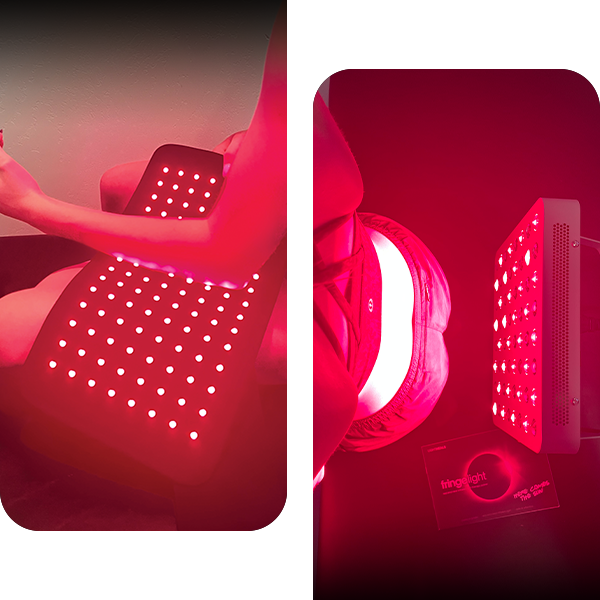 Red Light Therapy Device in Use