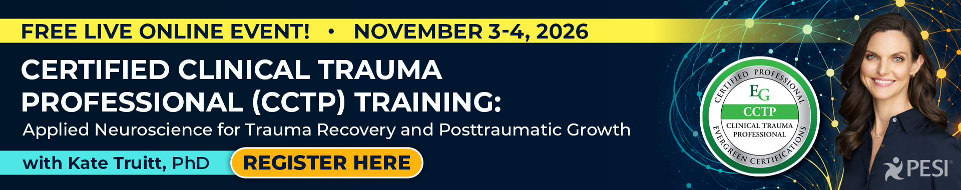 Free Certified Clinical Trauma Professional (CCTP) Training with Dr. Kate Truitt