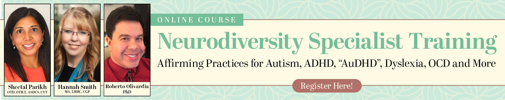 Neurodiversity Specialist Training: Affirming Practices for Autism, ADHD, “AuDHD”, Dyslexia, OCD, and More