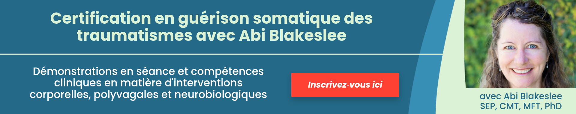 Certification en guérison somatique des traumatismes avec Abi Blakeslee