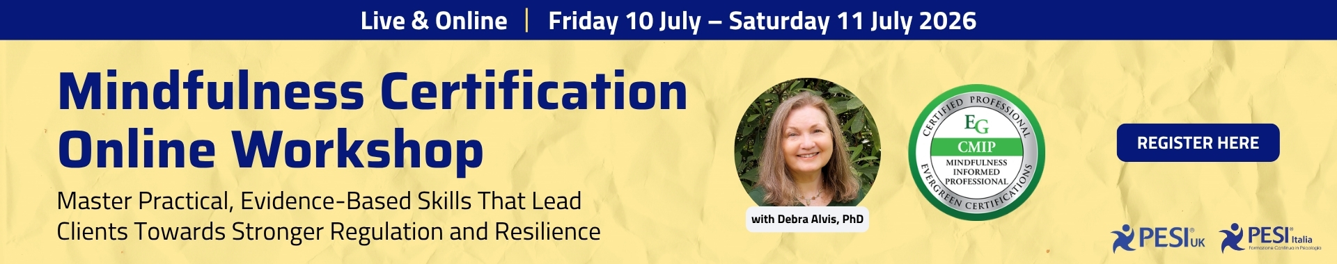 Mindfulness Certification Online Workshop with Dr Debra Alvis
