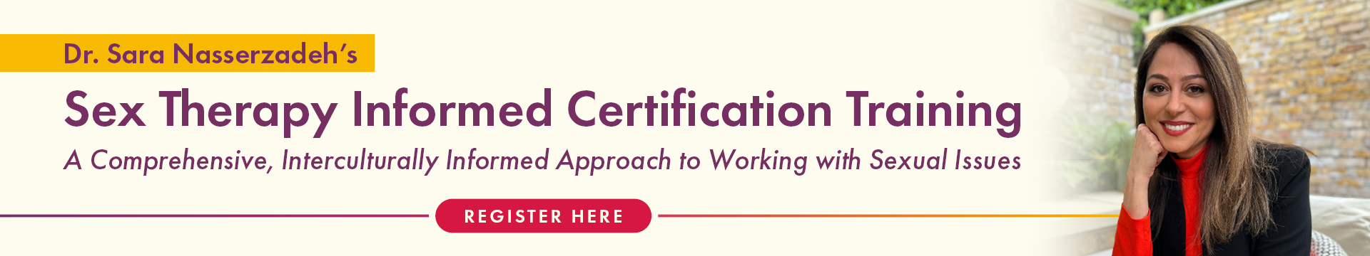 Dr. Sara Nasserzadeh's Sex Therapy Informed Certification Training