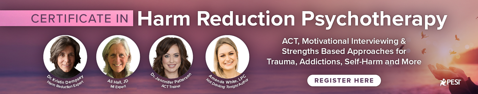 Certificate in Harm Reduction Psychotherapy