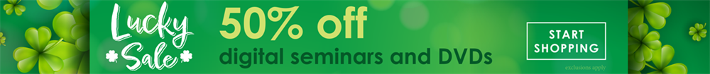 Lucky Sale - 50% off digital seminars and DVDs