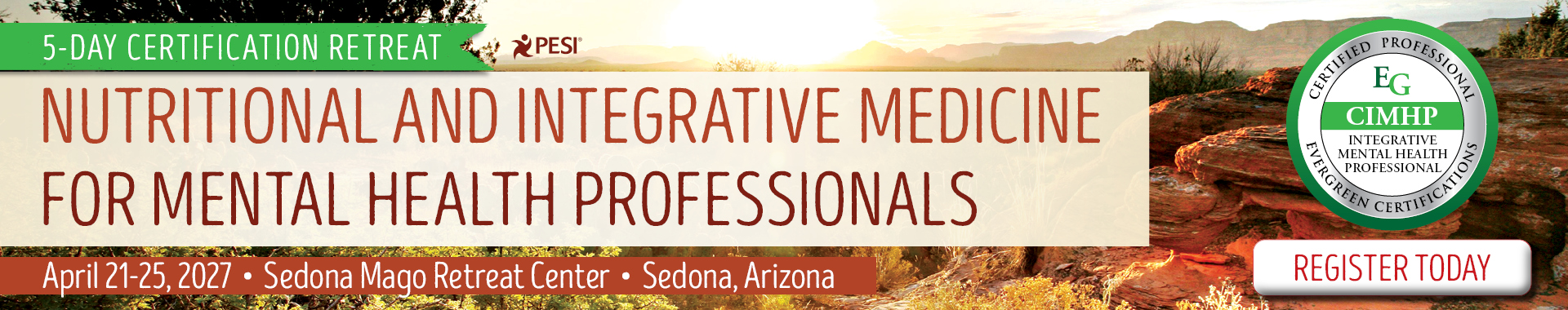 5-Day Certification Retreat: Nutritional and Integrative Medicine for Mental Health Professionals