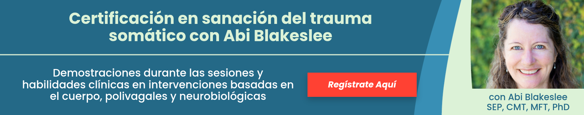 Certificación en sanación del trauma somático con Abi Blakeslee