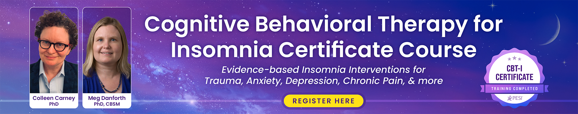Cognitive Behavioral Therapy for Insomnia (CBT-I) Certificate Course