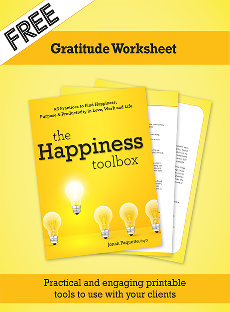 Happiness Toolbox Gratitude Worksheet cover
