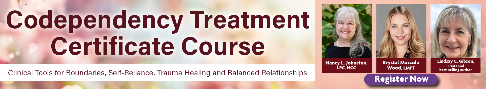 Codependency Treatment Certificate Course: Clinical Tools for Boundaries, Self-Reliance, Trauma Healing, and Balanced Relationships