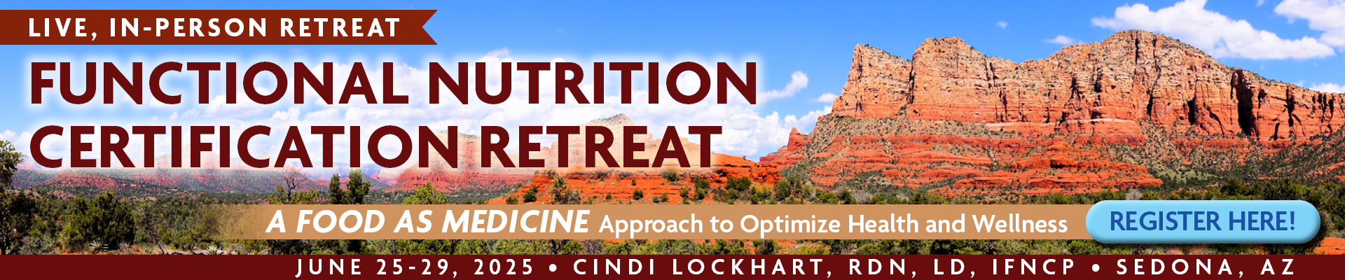 5-Day Retreat: Functional Nutrition Certification Retreat: A Food as Medicine Approach to Optimize Health & Wellness
