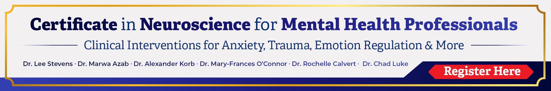 Certificate in Neuroscience for Mental Health Professionals