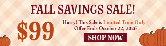 Soldes d'automne à 99 $