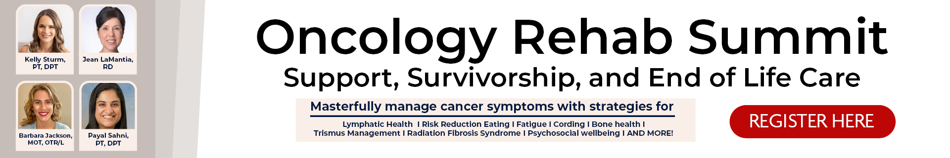 Oncology Rehab Course: Support, Survivorship, and End of Life Care