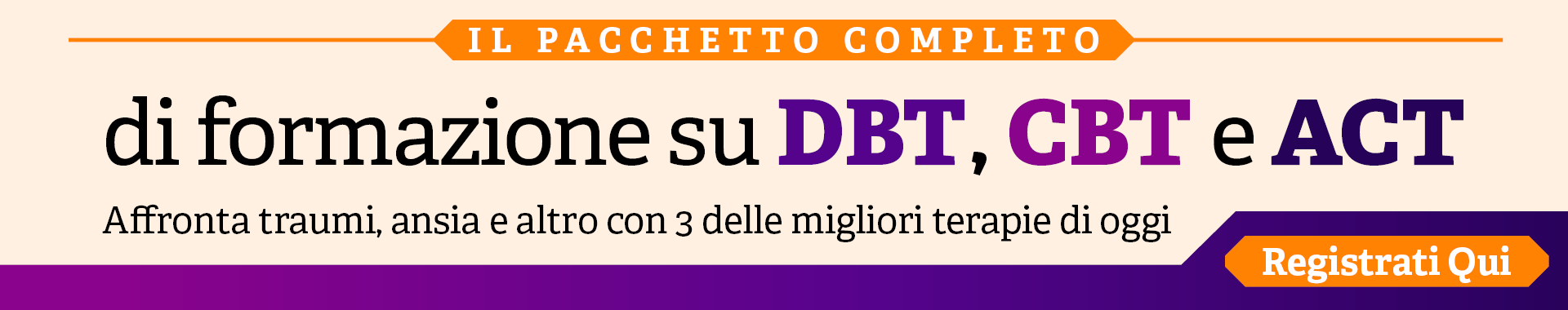 Il pacchetto completo di formazione su DBT, CBT e ACT