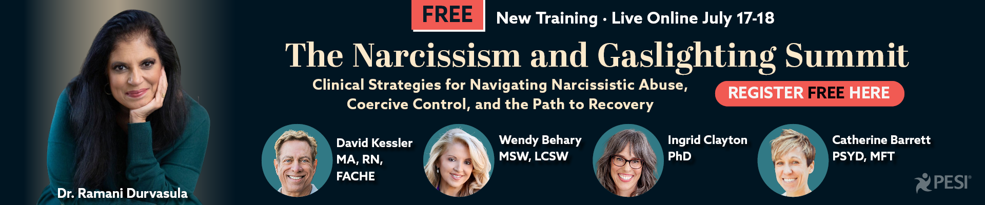 The Narcissism and Gaslighting Summit: Clinical Strategies for Navigating Narcissistic Abuse, Coercive Control, and the Path to Recovery