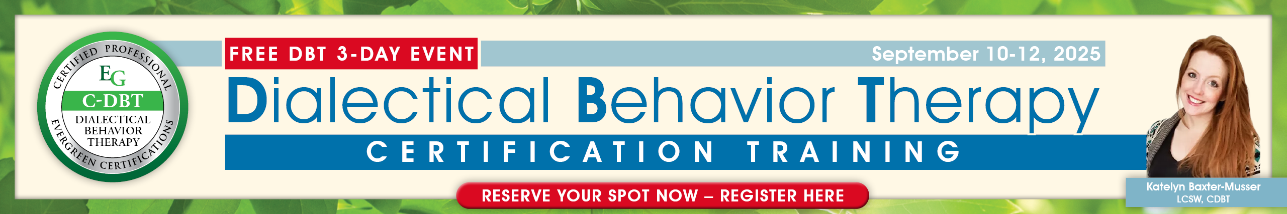 3-Day Dialectical Behavior Therapy Certification Training